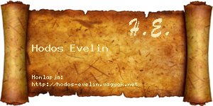Hodos Evelin névjegykártya